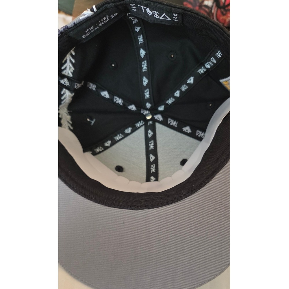 Headgear Classics Fitted Hat Mens 6 7/8 Black Grey New Baltimore Black Sox Cap - Picture 5 of 7